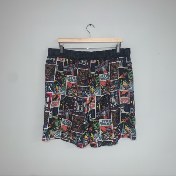 Star Wars Board Shorts Men’s Size Large Black White  Comic Swimwear Collectible - Picture 4 of 7